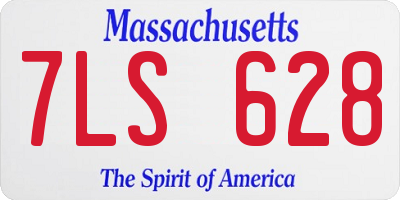MA license plate 7LS628