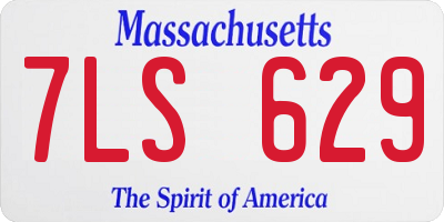 MA license plate 7LS629