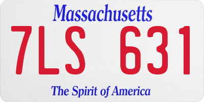MA license plate 7LS631