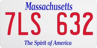 MA license plate 7LS632