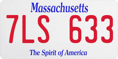 MA license plate 7LS633