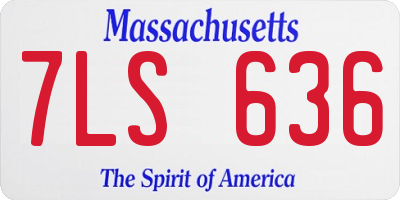 MA license plate 7LS636