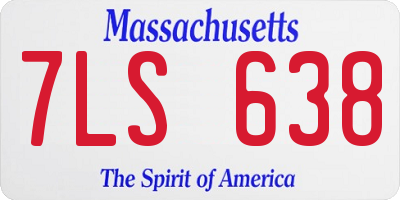 MA license plate 7LS638