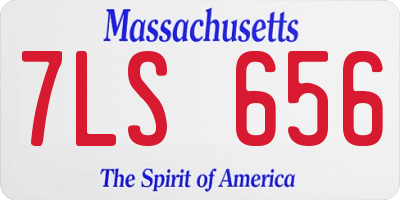 MA license plate 7LS656