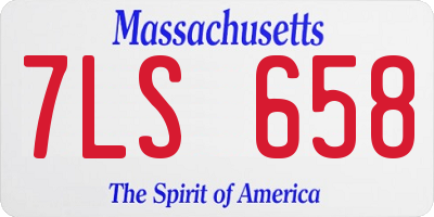 MA license plate 7LS658