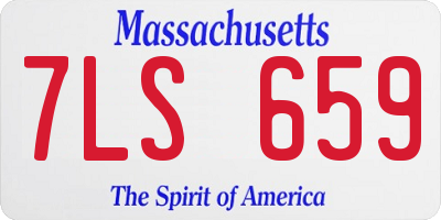 MA license plate 7LS659