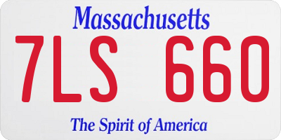 MA license plate 7LS660