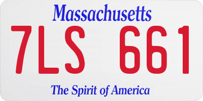 MA license plate 7LS661