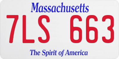 MA license plate 7LS663