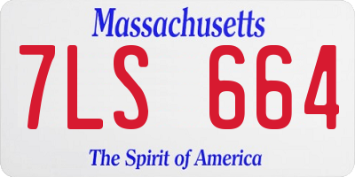 MA license plate 7LS664