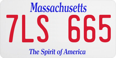 MA license plate 7LS665