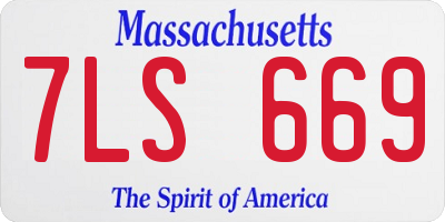 MA license plate 7LS669