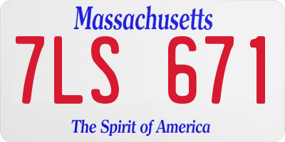 MA license plate 7LS671