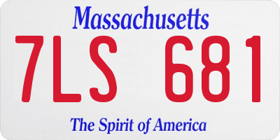 MA license plate 7LS681