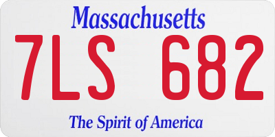 MA license plate 7LS682