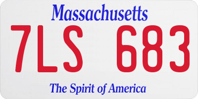 MA license plate 7LS683