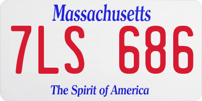 MA license plate 7LS686