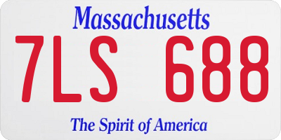 MA license plate 7LS688