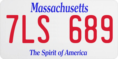 MA license plate 7LS689