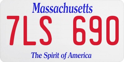 MA license plate 7LS690