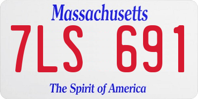MA license plate 7LS691