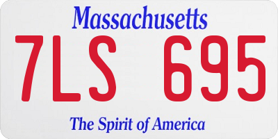 MA license plate 7LS695
