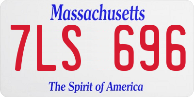MA license plate 7LS696