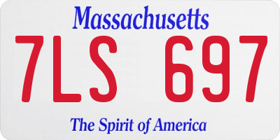 MA license plate 7LS697