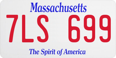 MA license plate 7LS699