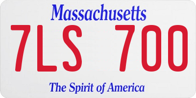 MA license plate 7LS700