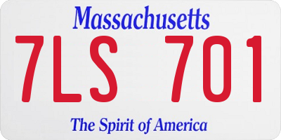 MA license plate 7LS701