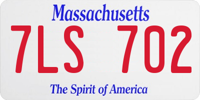 MA license plate 7LS702