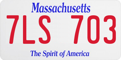 MA license plate 7LS703