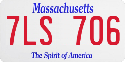 MA license plate 7LS706