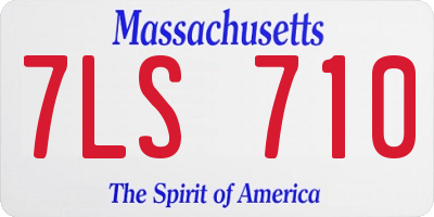 MA license plate 7LS710