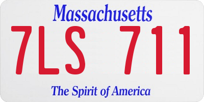 MA license plate 7LS711