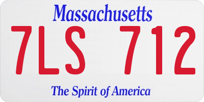 MA license plate 7LS712