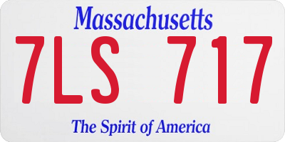 MA license plate 7LS717