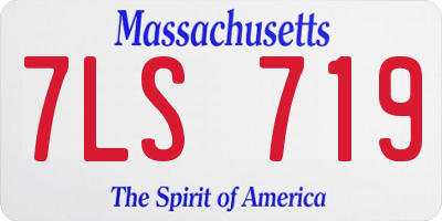 MA license plate 7LS719