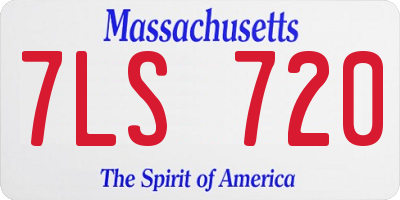 MA license plate 7LS720