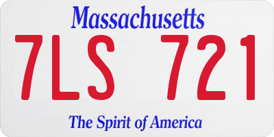 MA license plate 7LS721