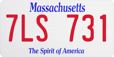 MA license plate 7LS731