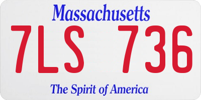 MA license plate 7LS736