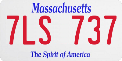 MA license plate 7LS737