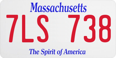 MA license plate 7LS738