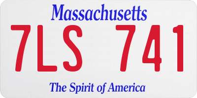 MA license plate 7LS741