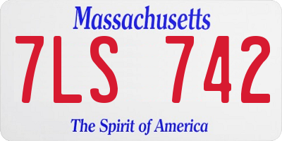 MA license plate 7LS742