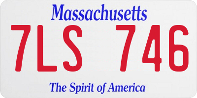 MA license plate 7LS746
