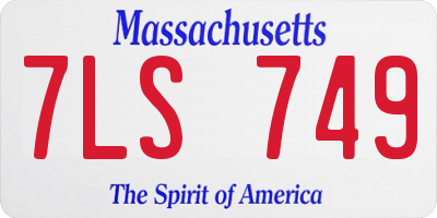 MA license plate 7LS749