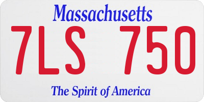 MA license plate 7LS750